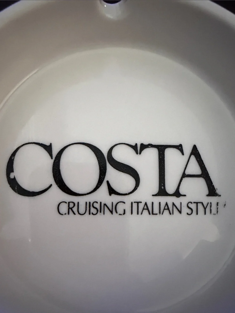 Vintage Costa Cruises Ceramic Ashtray SS Costa Riviera Carla Costa Daphne